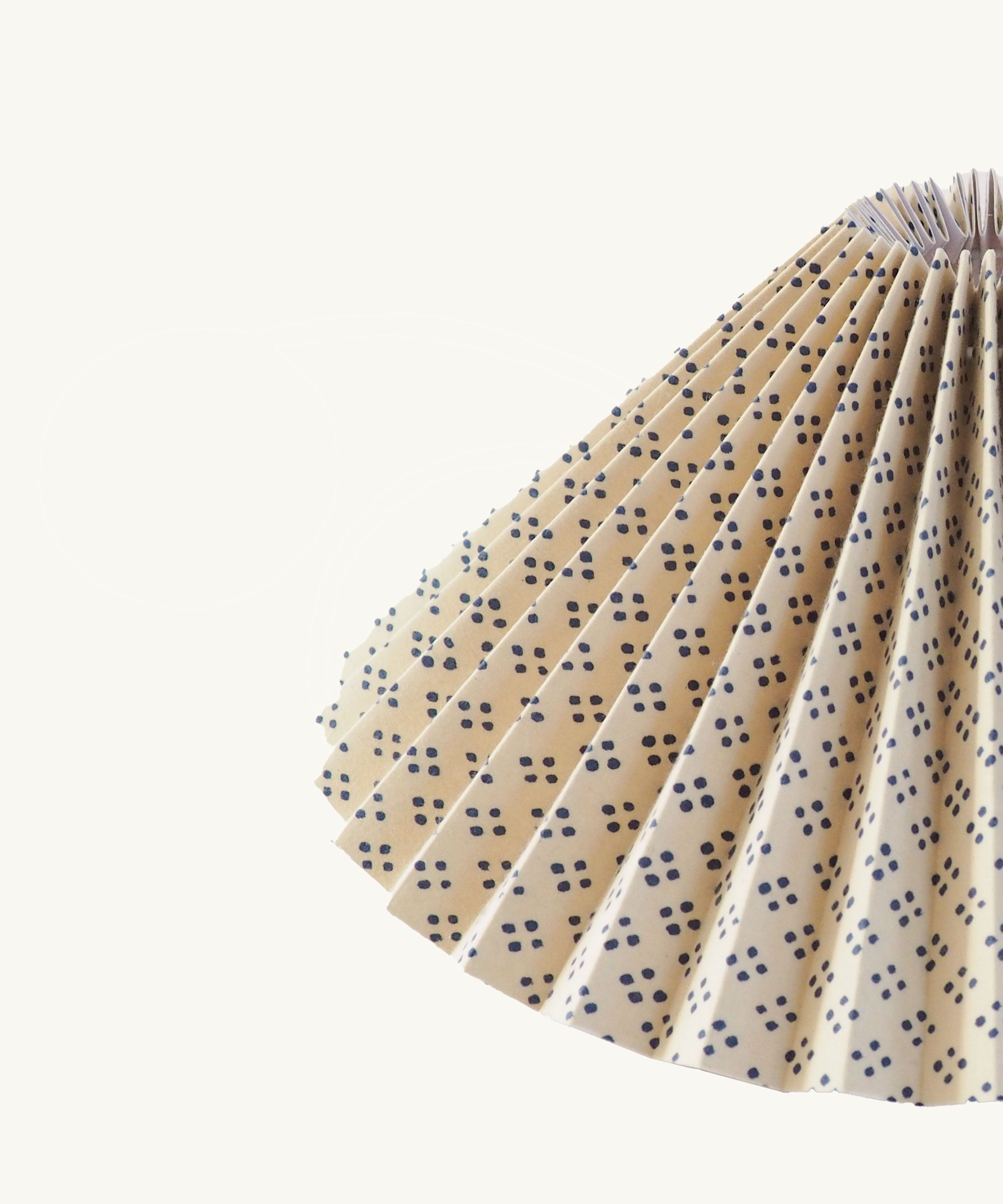 Blue Dot Pleated Lampshade