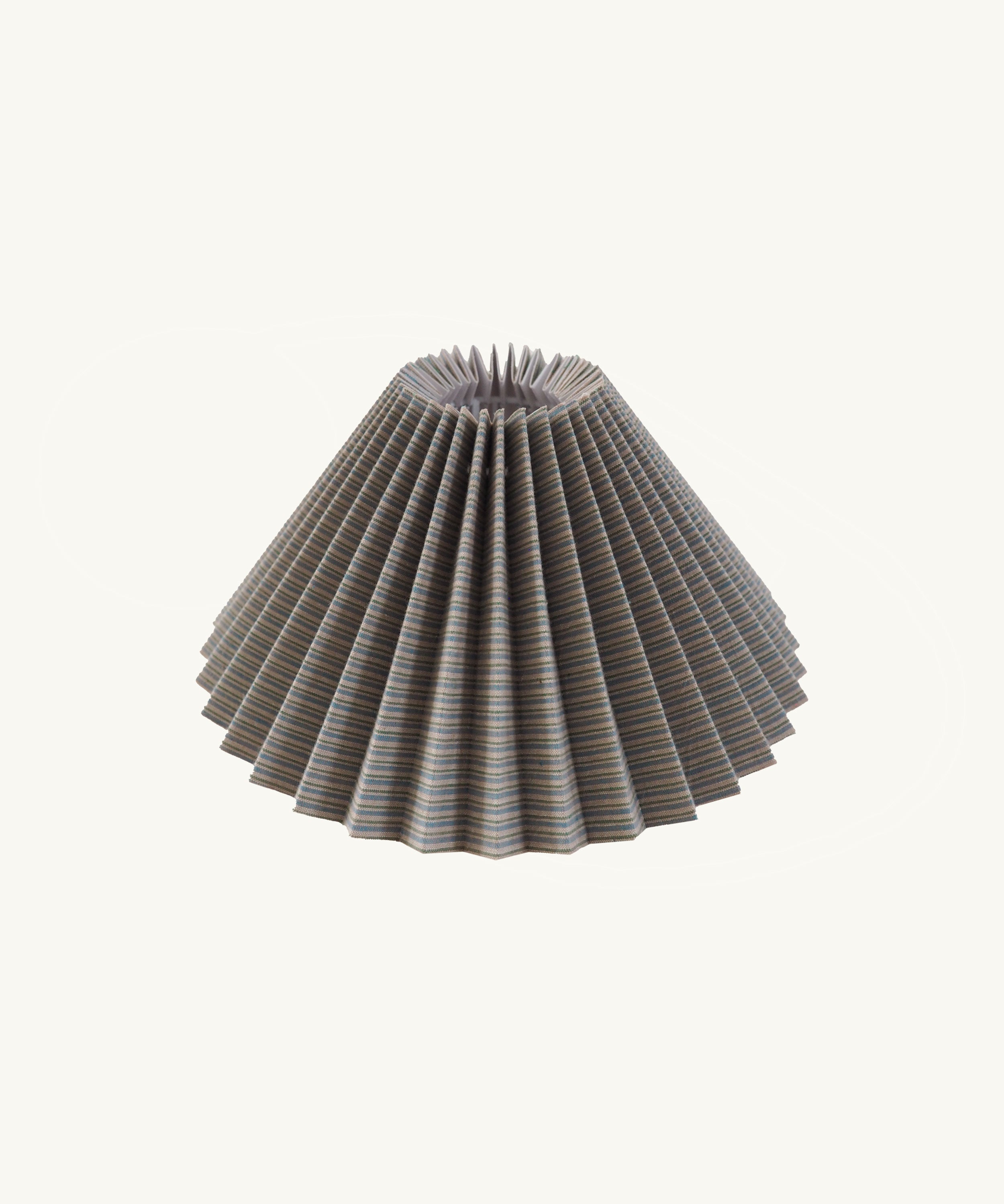 Blue Green Stripe Pleated Lampshade