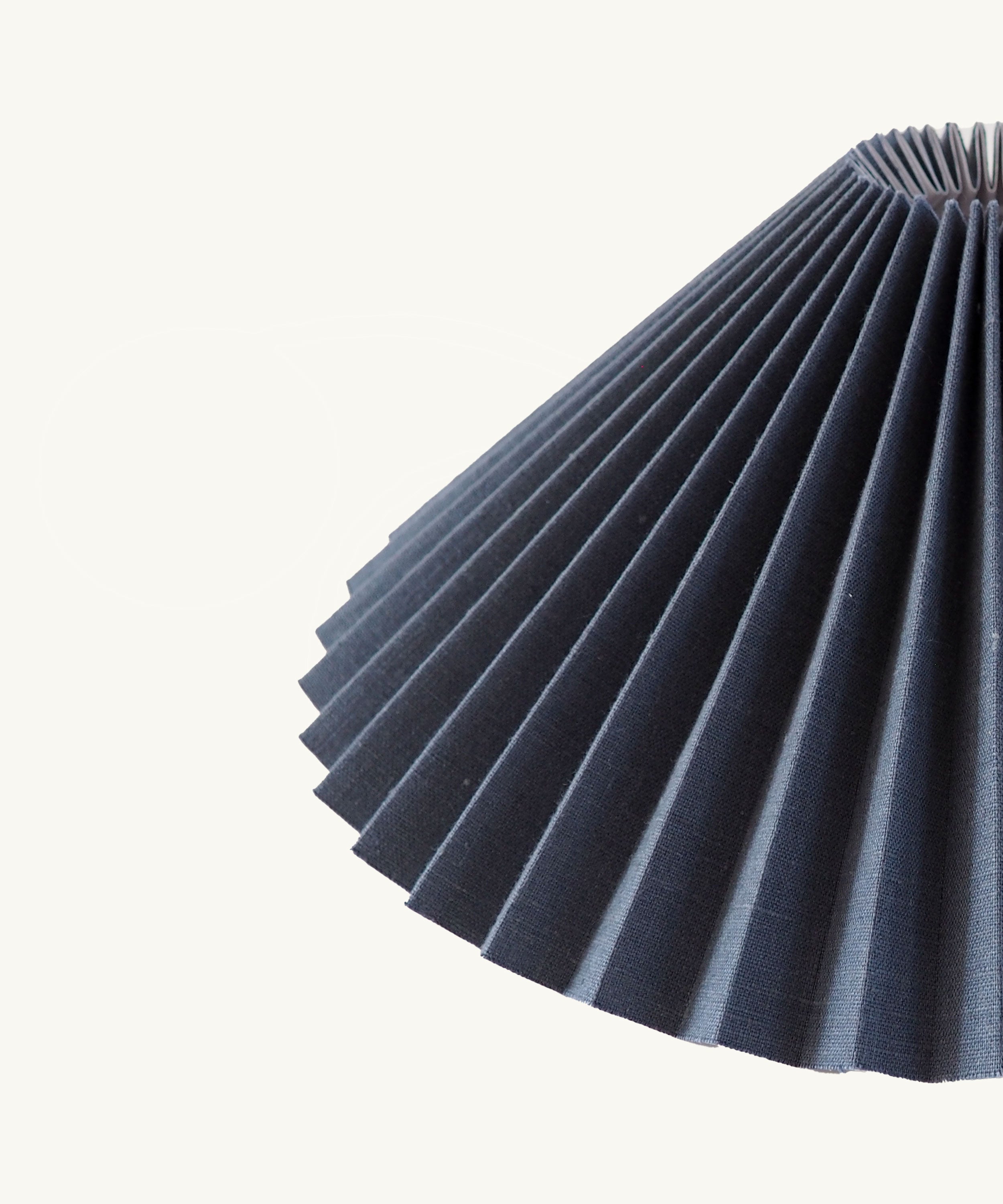 Denim Blue Pleated Lampshade