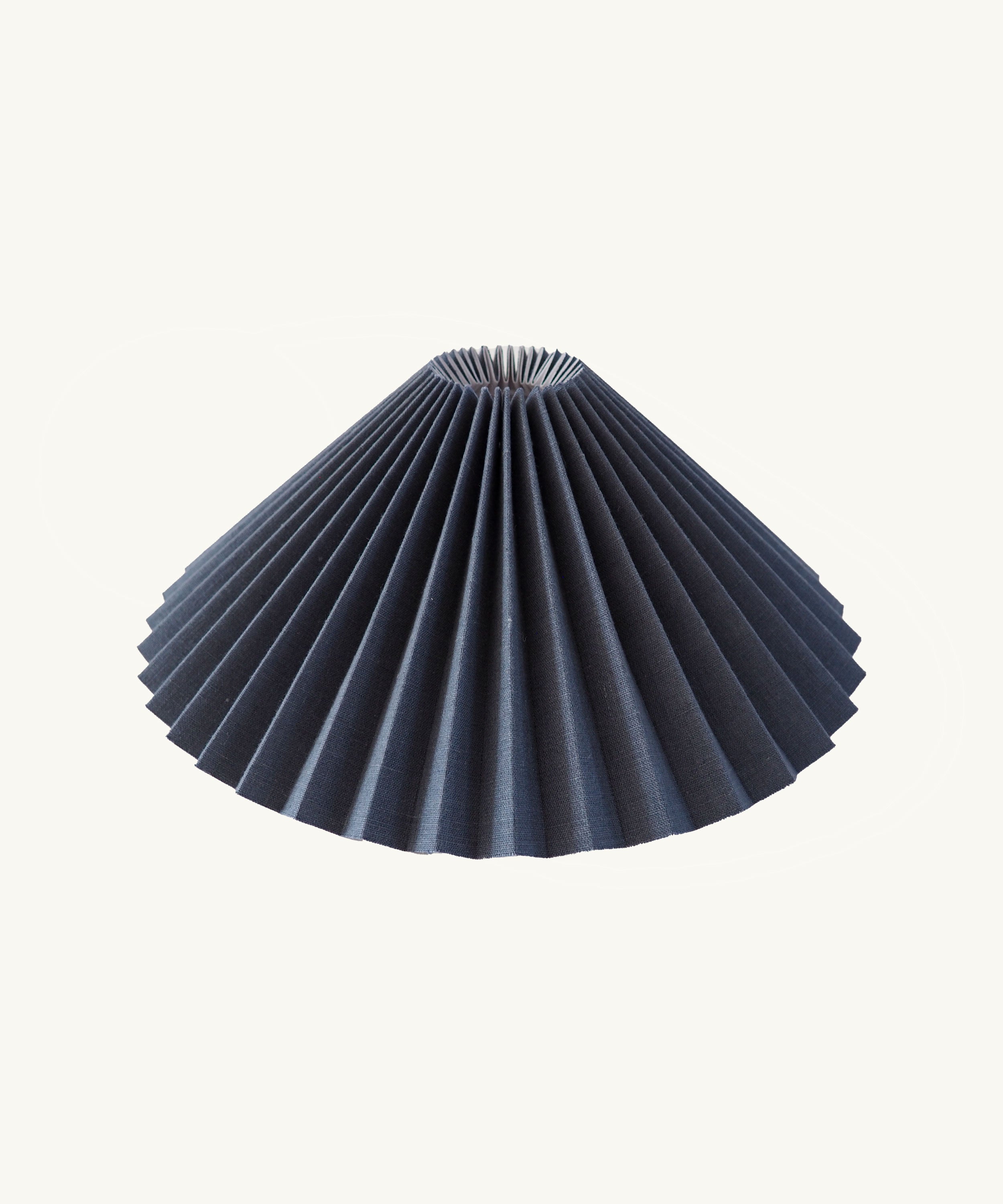 Denim Blue Pleated Lampshade