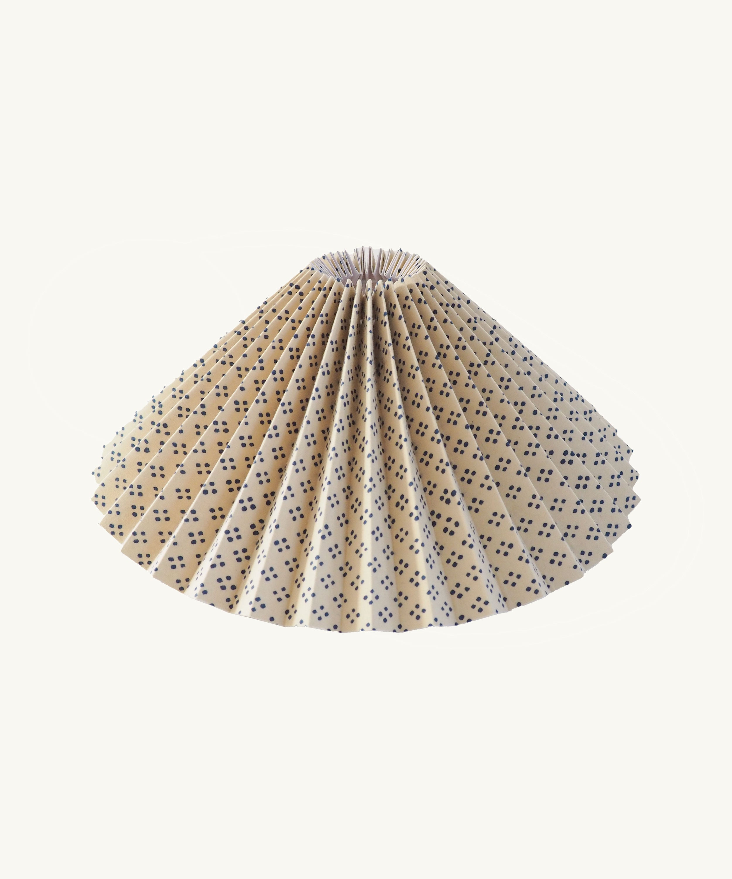 Blue Dot Pleated Lampshade