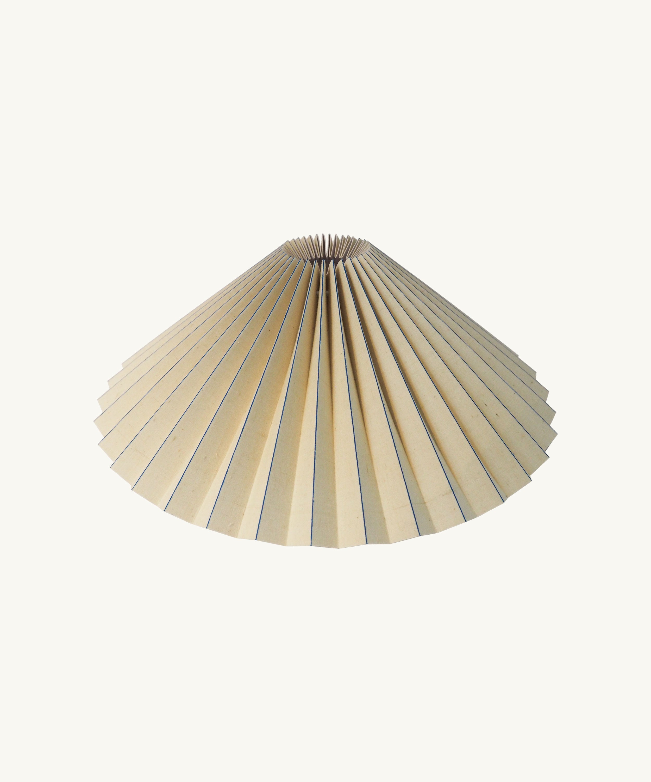 Blue Hand Painted Pleated Lampshade