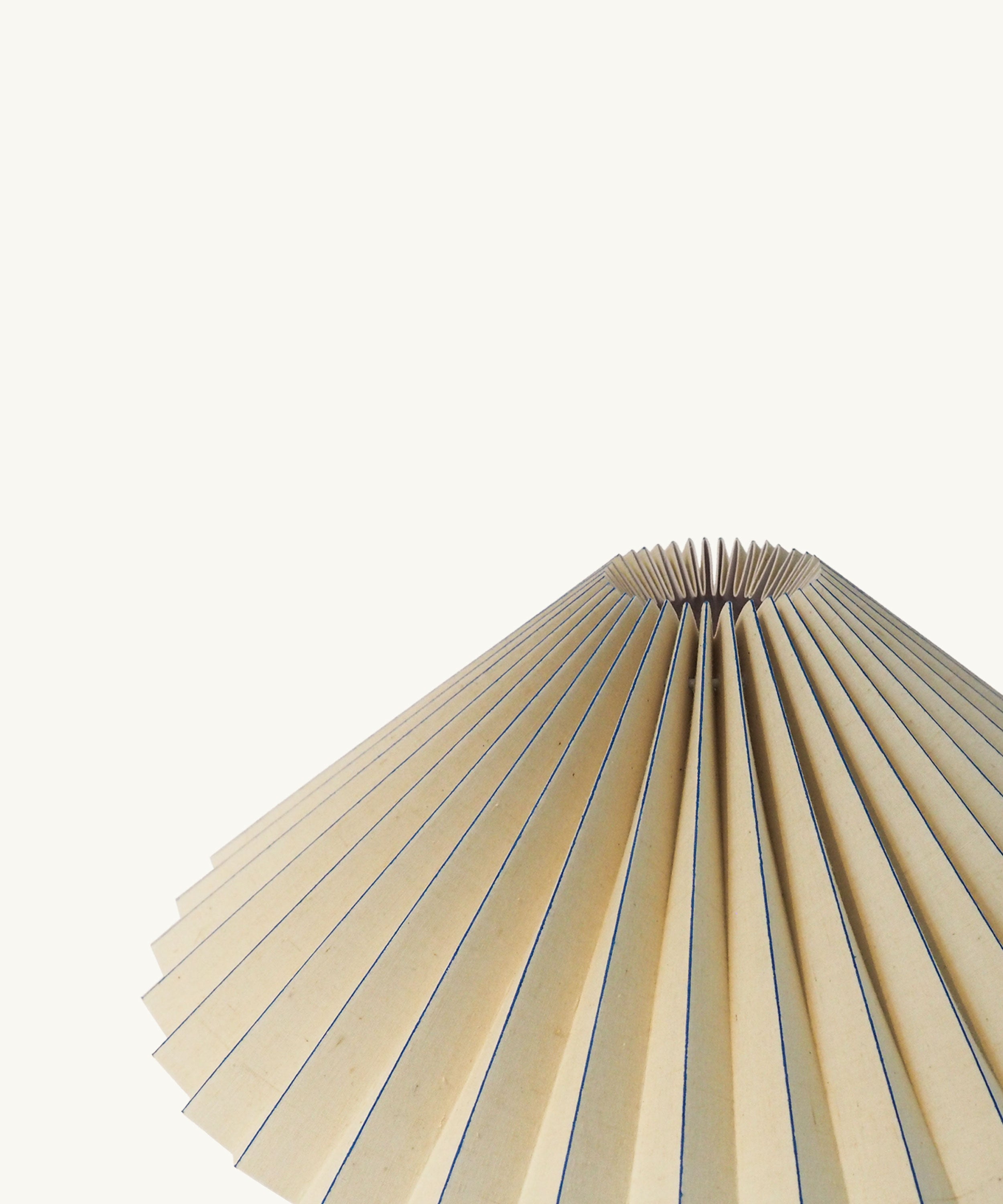 Blue Hand Painted Pleated Lampshade