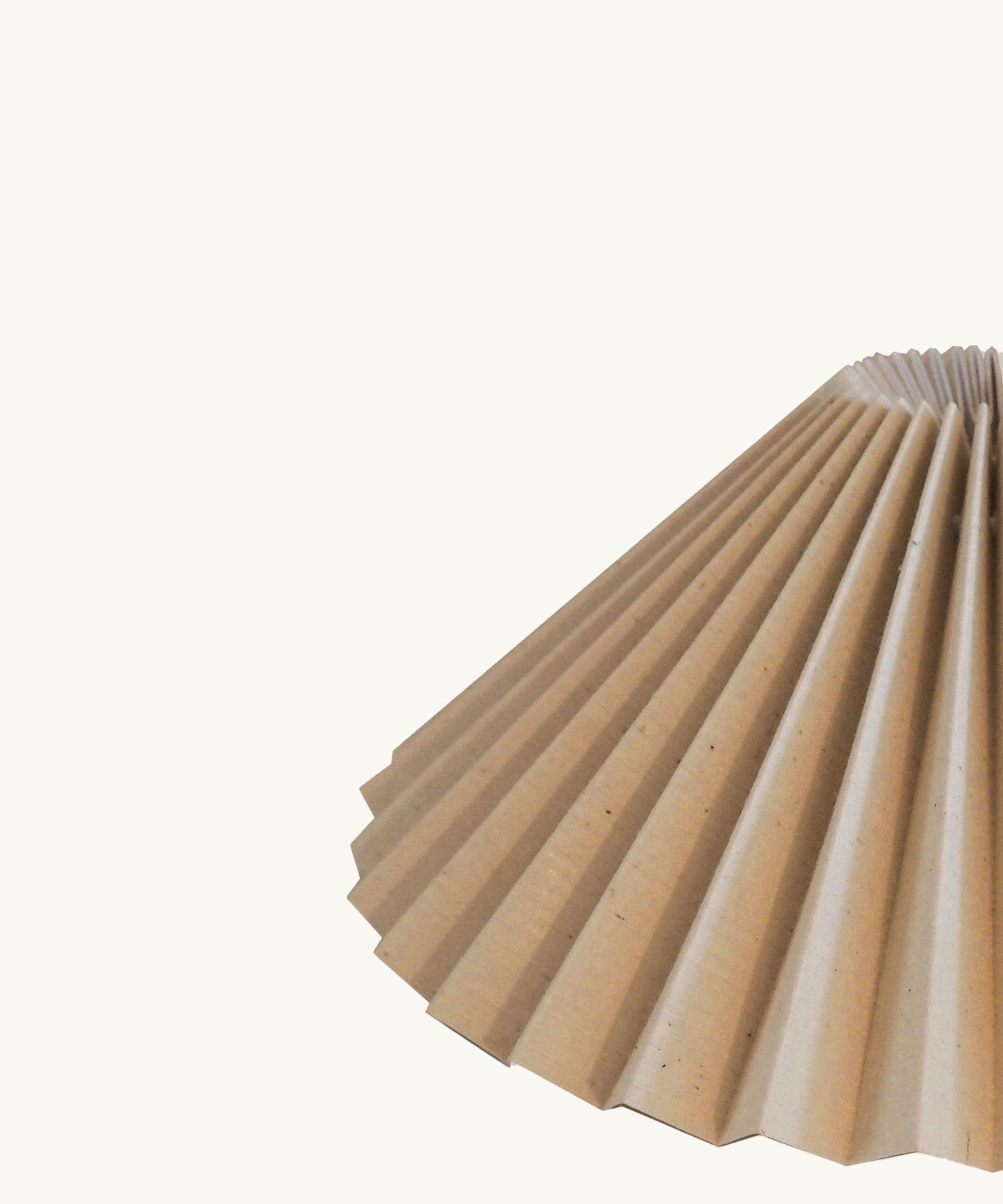Natural Khadi Pleated Lampshade (Check Texture)