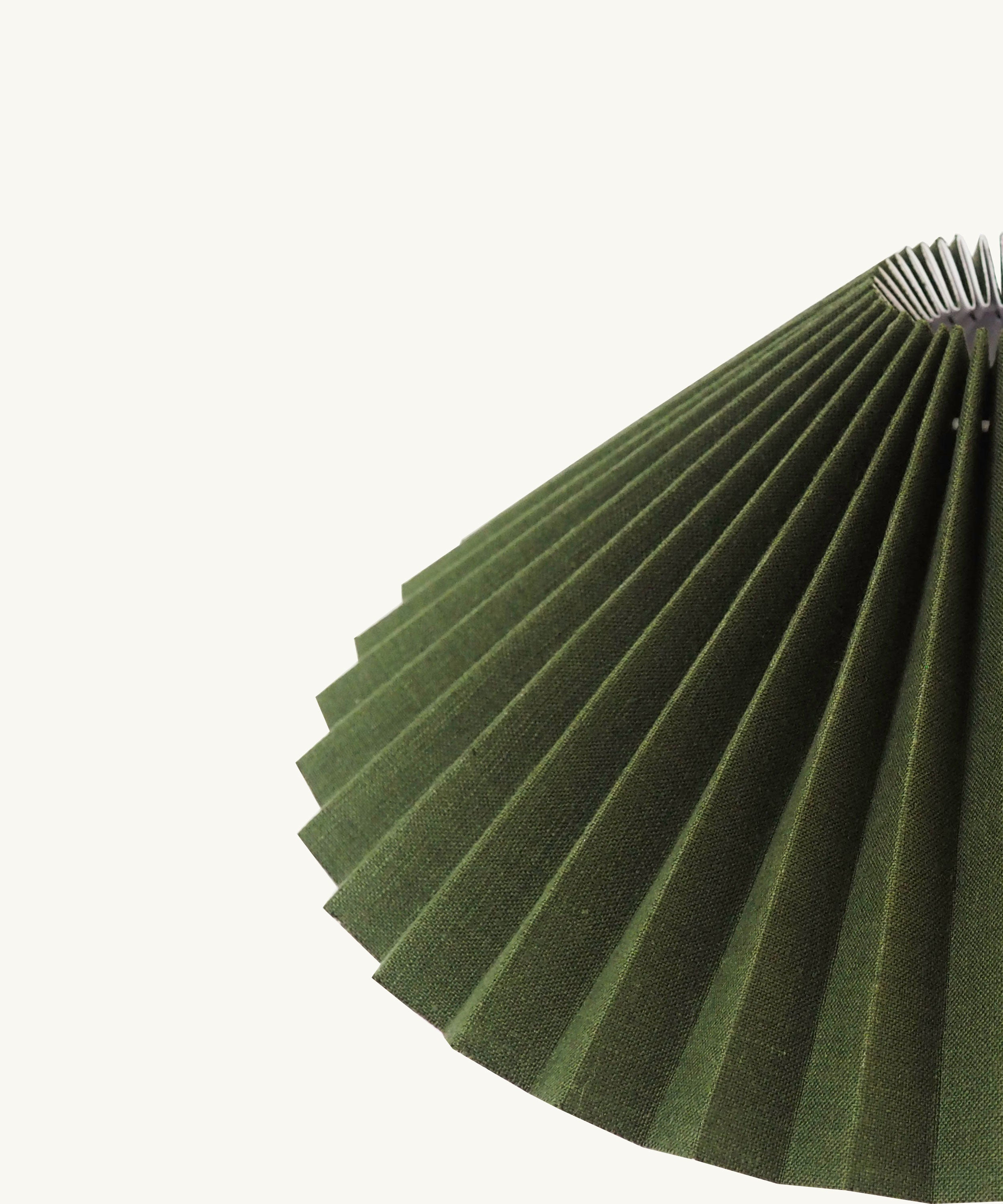 Olive Pleated Lampshade
