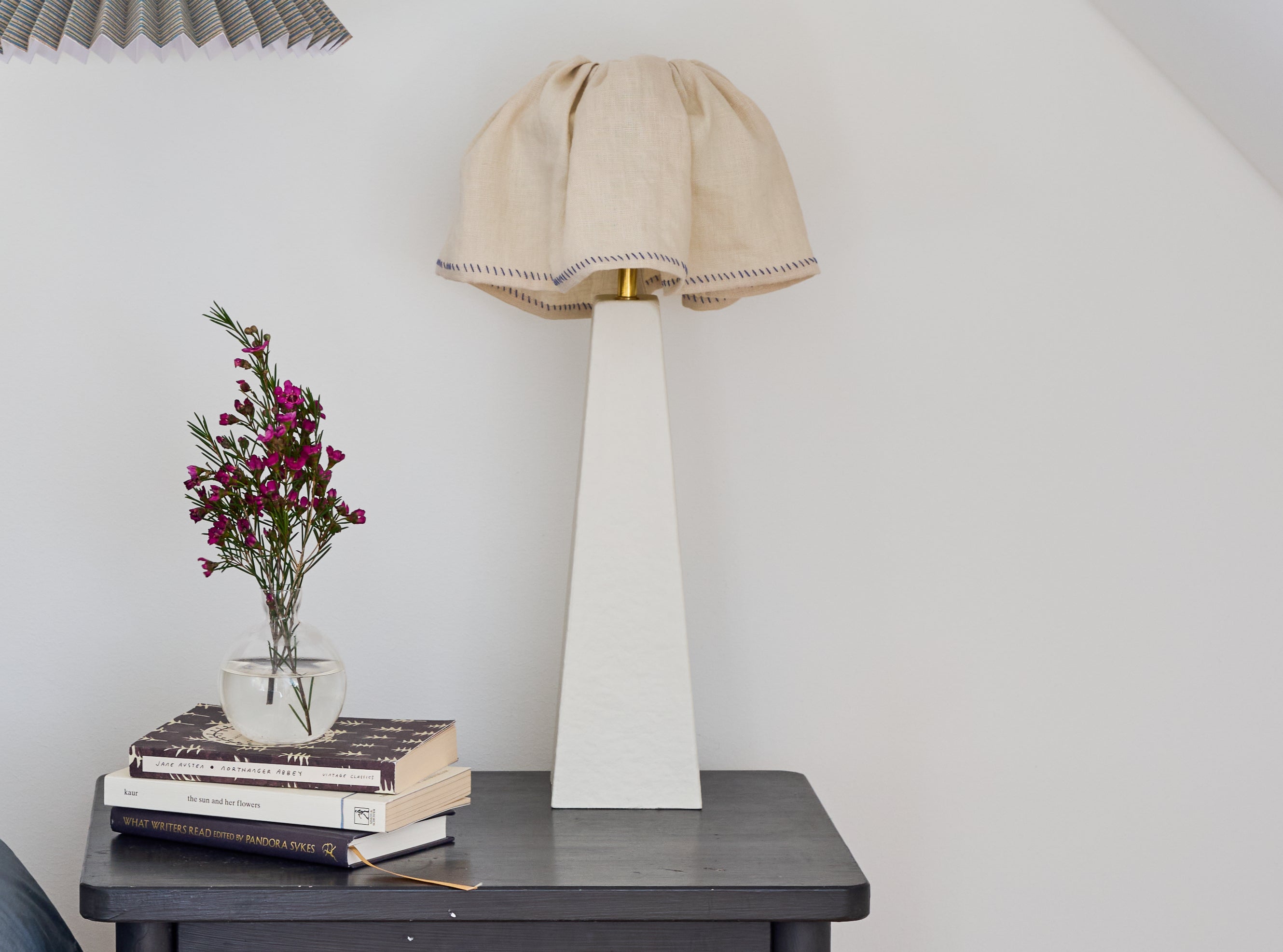 Cloud Lampshade with Embroidered Hem