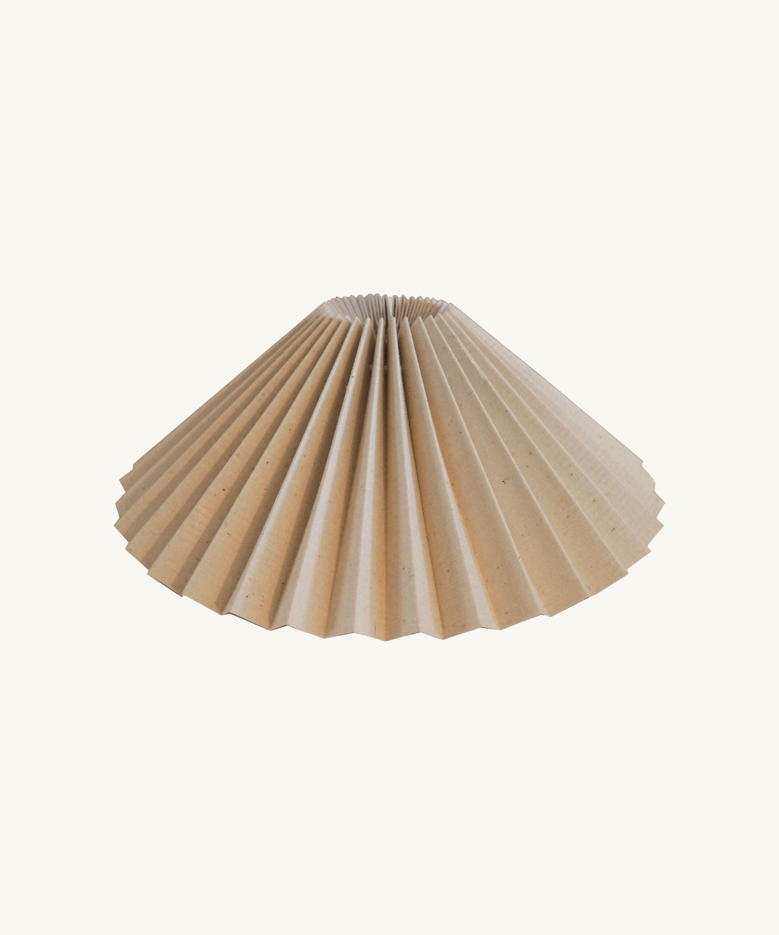 Natural Khadi Pleated Lampshade (Check Texture)