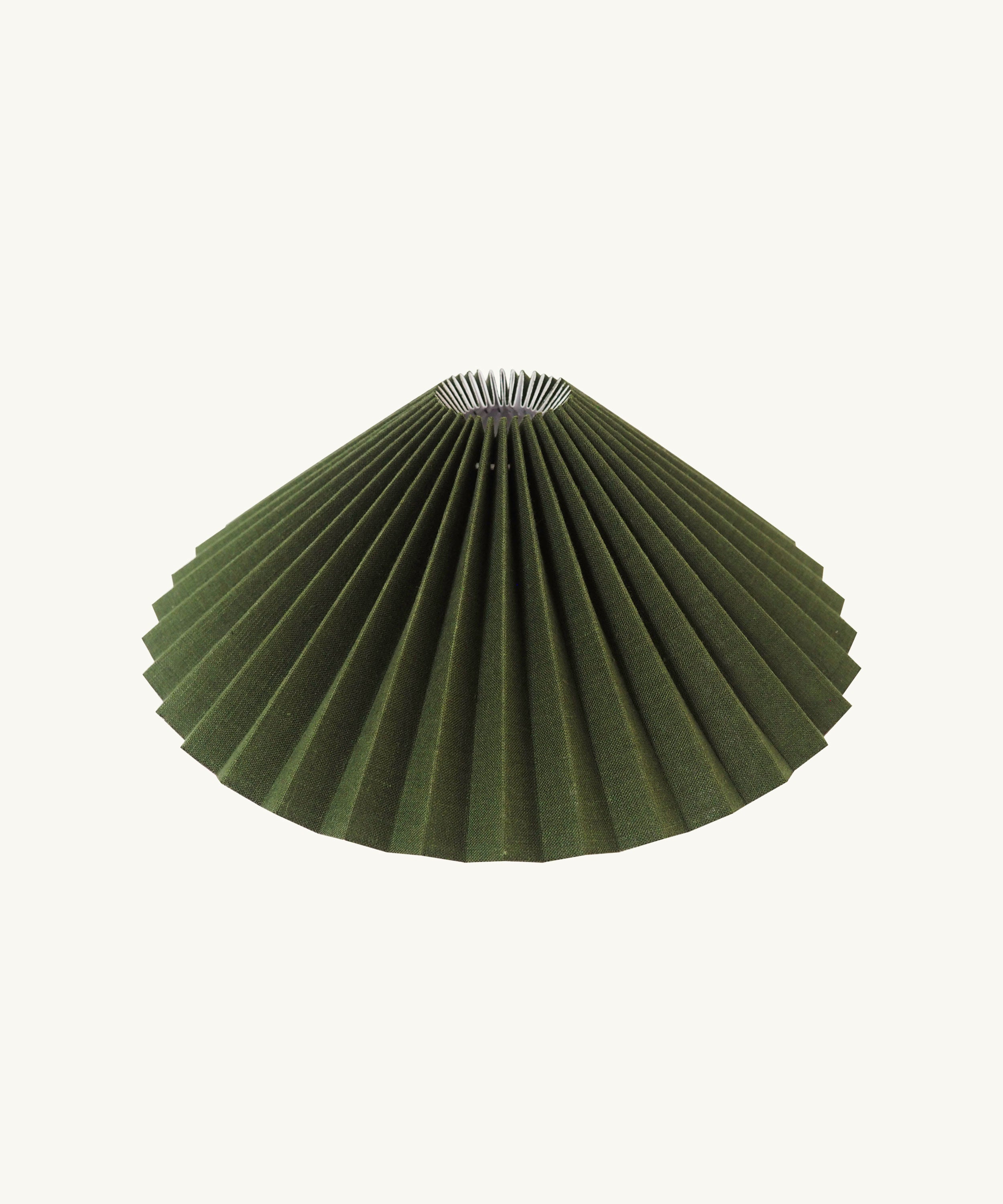 Olive Pleated Lampshade