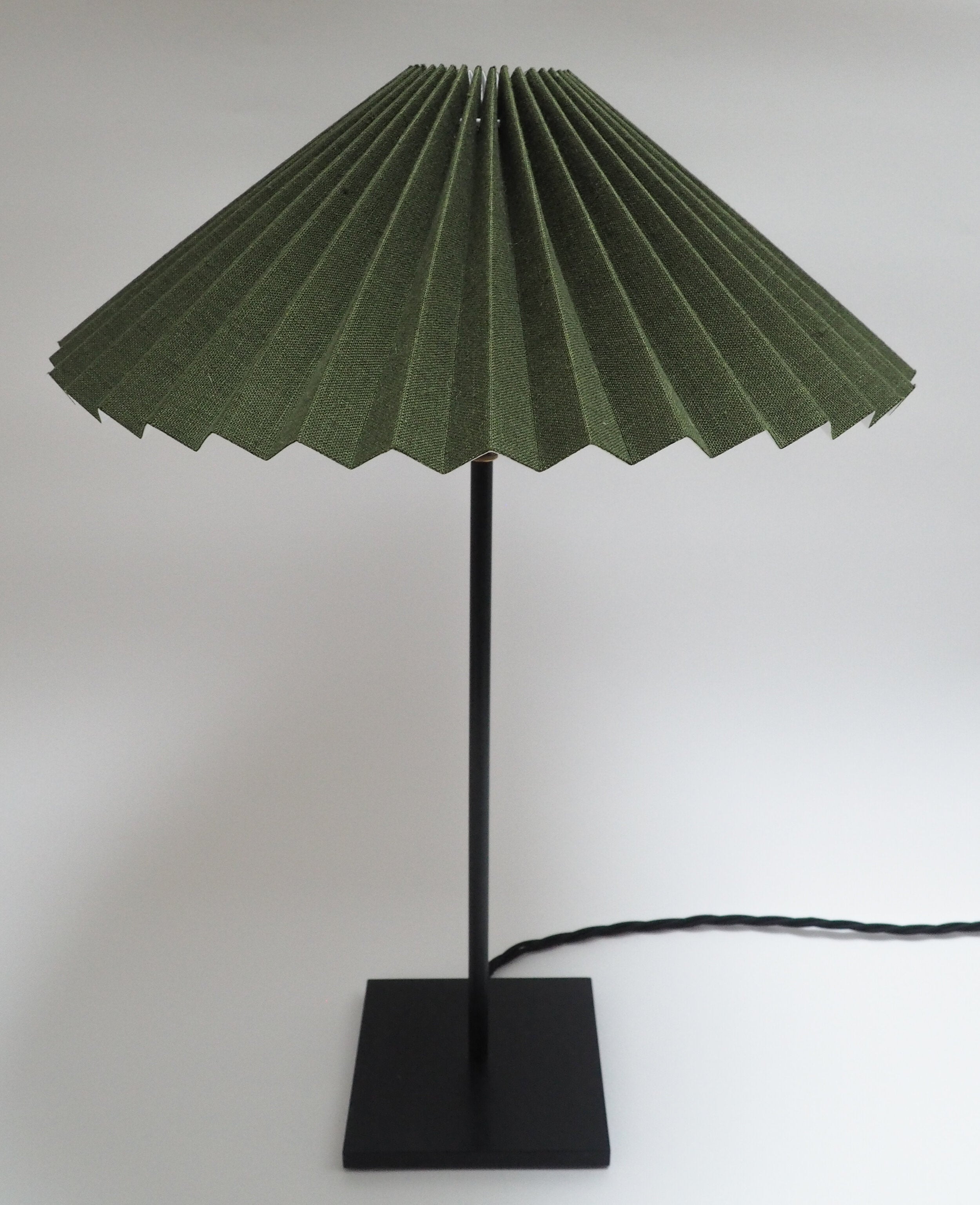 Olive Pleated Lampshade