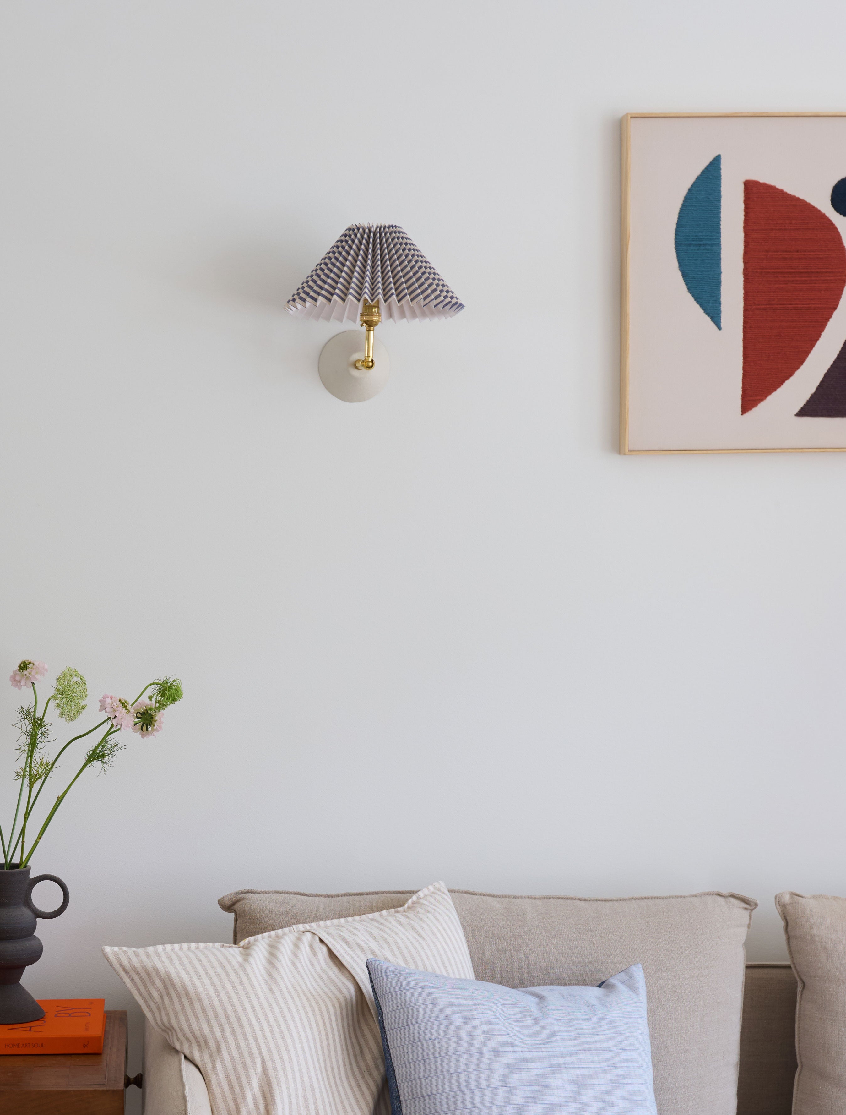 Tomato Pleated Lampshade